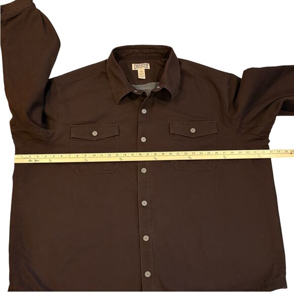 Duluth Fleece Lined Canvas Shirt Mens 4XL Brown Shacket Hanger Bender Fire Hose - Picture 10 of 11